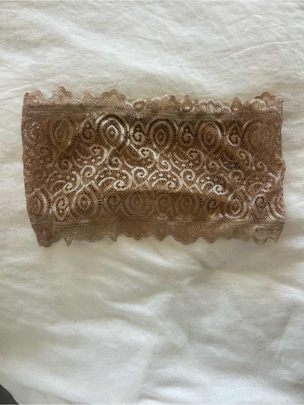 Free People Lace Bandeau in Nude Brown